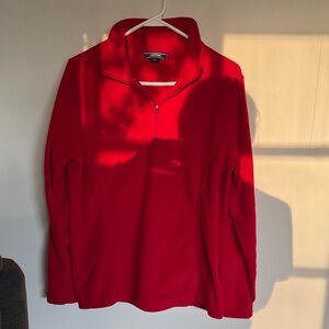 Lands' End Women’s Zip Up Red Sweater, Excellent Condition